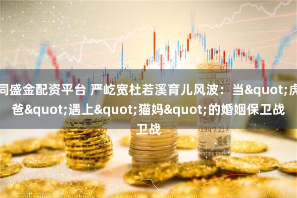 同盛金配资平台 严屹宽杜若溪育儿风波:当"虎爸"遇上"猫妈"的婚姻保卫战