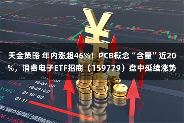 天金策略 年内涨超46%！PCB概念“含量”近20%，消费电子ETF招商（159779）盘中延续涨势